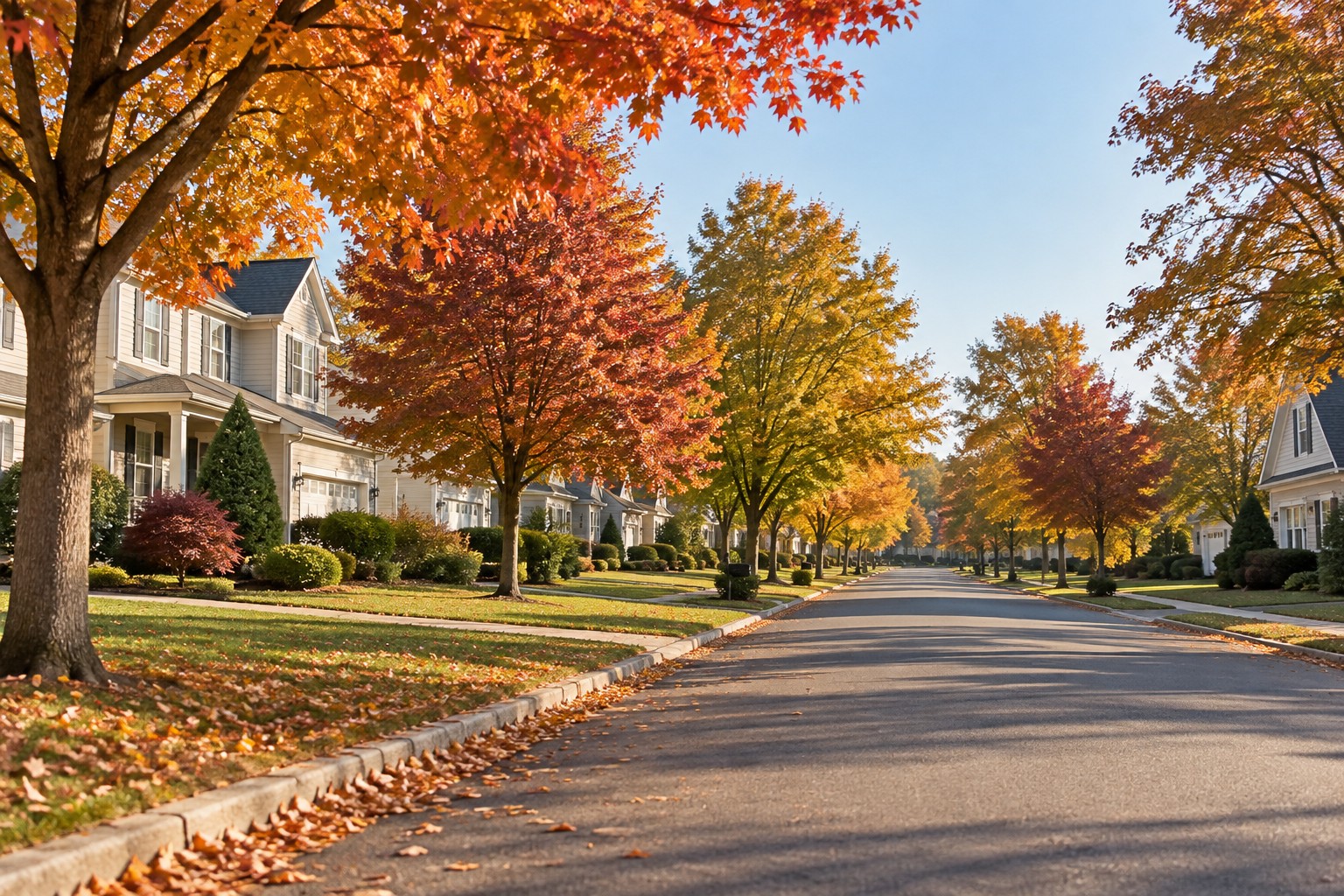 A Moorestown New Jersey residential street, illustrative