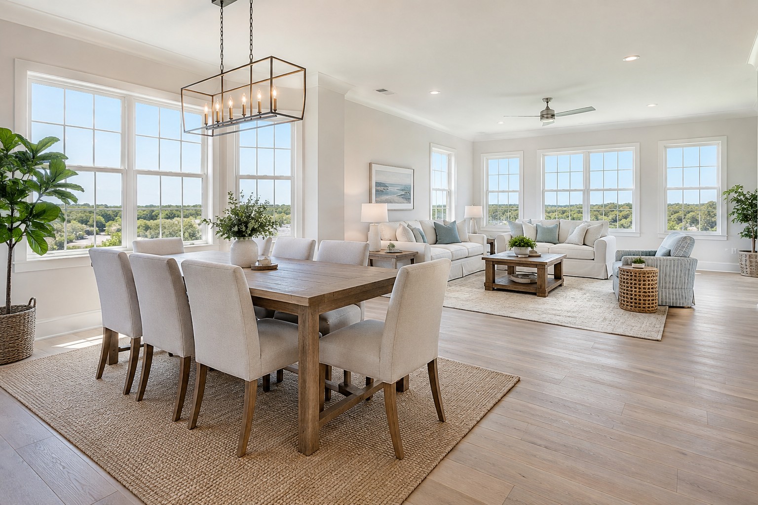 A bright South Jersey home interior, illustrative
